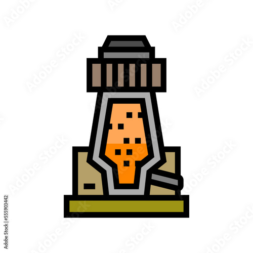 oxide ore processing copper color icon vector. oxide ore processing copper sign. isolated symbol illustration