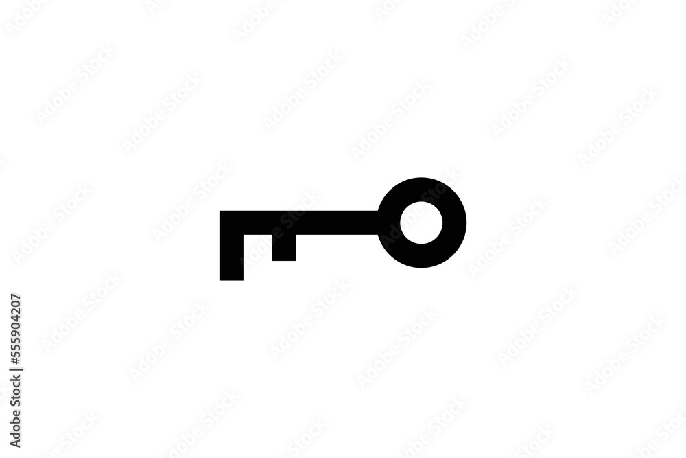 Minimal Awesome Trendy Key Icon Design Template On White Background Minimal Awesome Trendy Key Icon Design Template On White Background