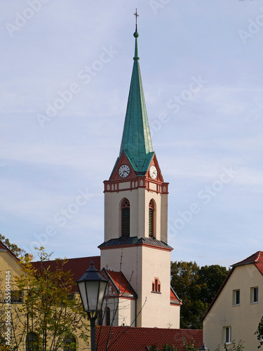 Evangelische Kirche Fuchshain bei Leipzig. Sachsen, Deutschland 