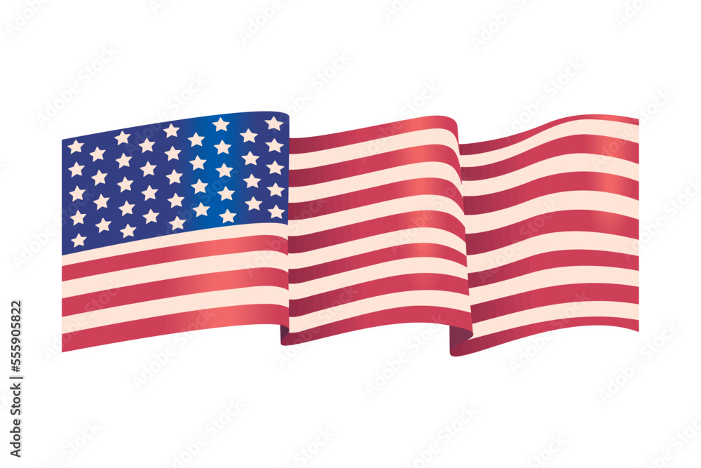 Fototapeta premium waving flag of america