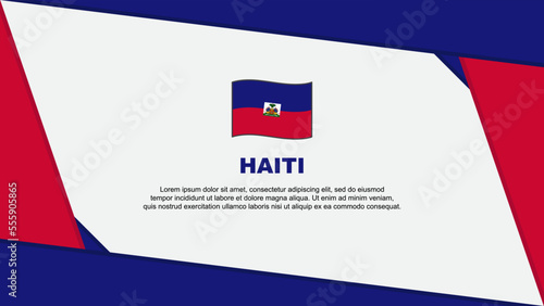 Canvas Print Haiti Flag Abstract Background Design Template