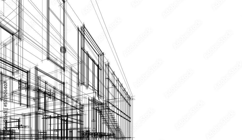 architectural sketch of a house architectural sketch of a house