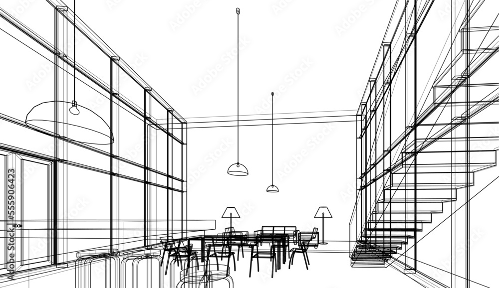 architectural sketch of a house architectural sketch of a house
