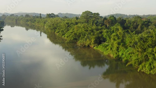 Aerial view of  The Song Dong Nai River in Cat Tien National Park, Vietnam photo