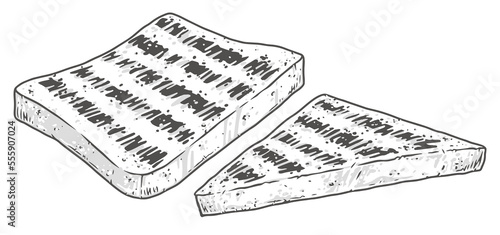 Toast bread colorful emblem detailed