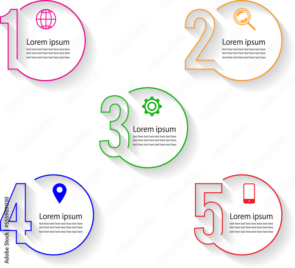 Neuromorphic Infographic Elements vector design template. Can be used