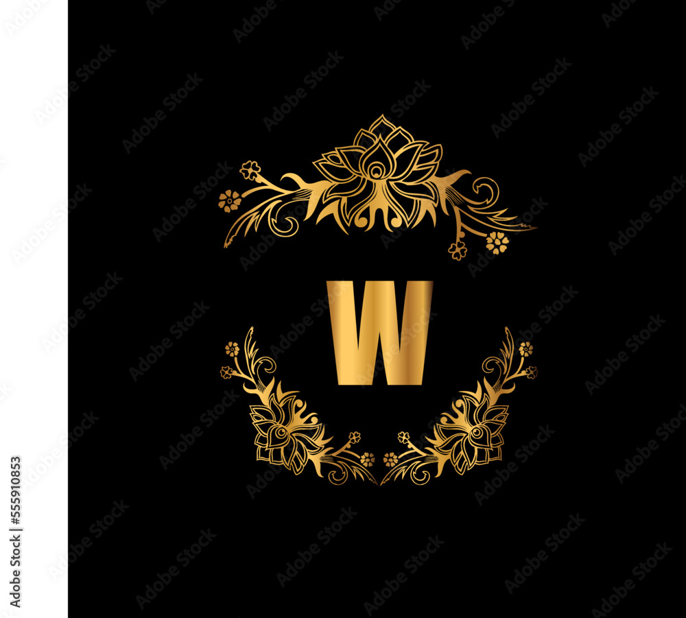 W Luxury Letter Initial with Crown logo Vector, Great Luxury Logo ...