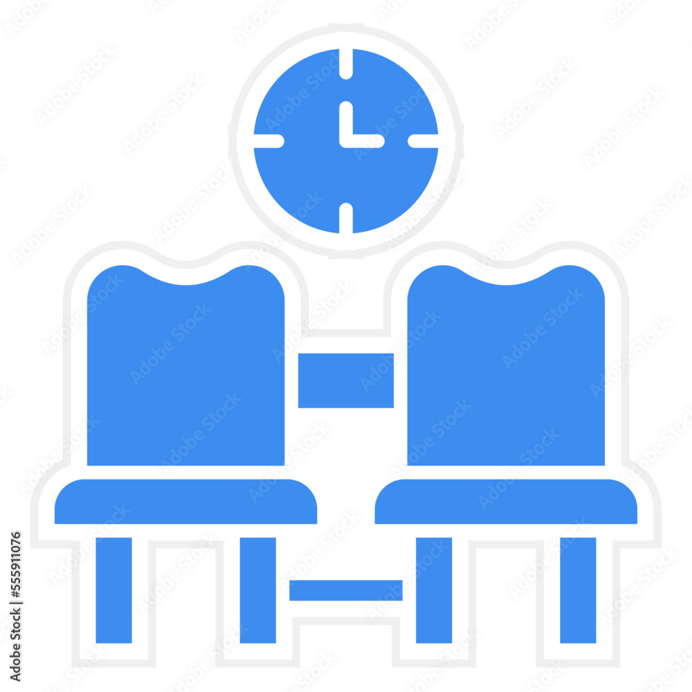 Fototapeta premium Waiting Room Icon Style
