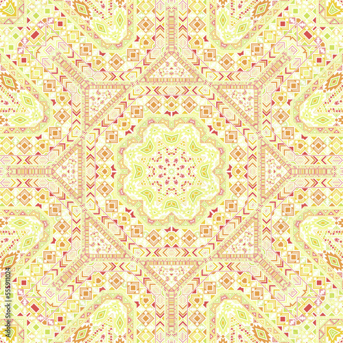 Abstract seamless pattern with geometric elements structure.