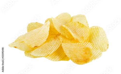 potato chips isolated on transparent png