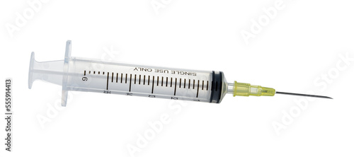 empty syringe for injection on transparent png photo