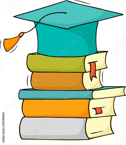 Students hold big graduation cap