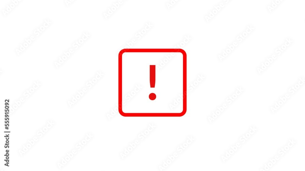 Warning sign icon animation Warning sign icon animation