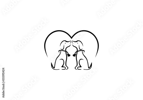 dog logo icon business logo background illustration
