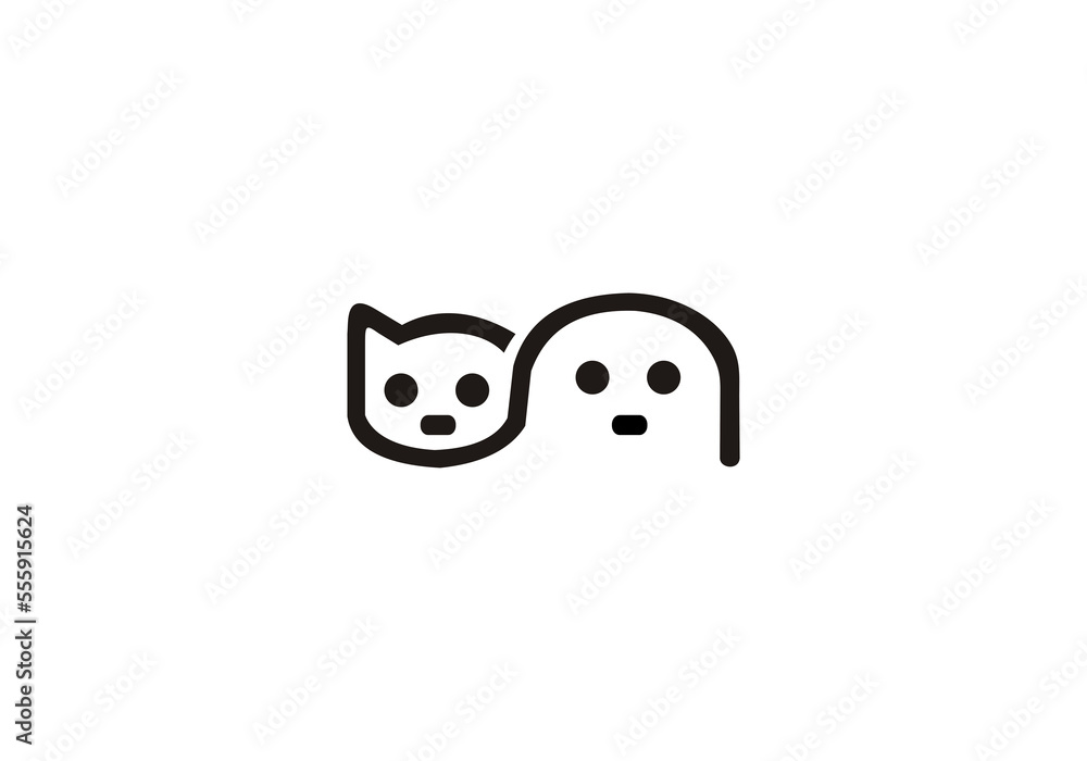 dog and cat logo icon business logo background illustration dog and cat logo icon business logo background illustration