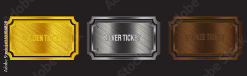 Badge Sets. Colors Gold, Silver, Bronze. For Tickets, Coupons, Awards and Member Cards.