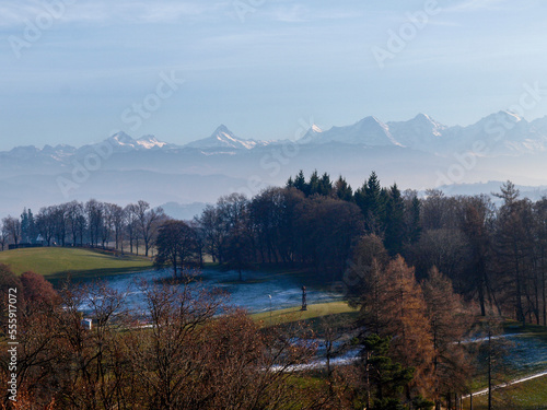Gurten view to the landscape of Bern