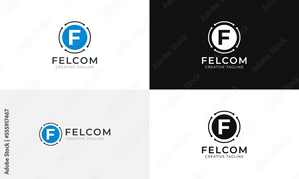 Felcom F Letter Logo Felcom F Letter Logo