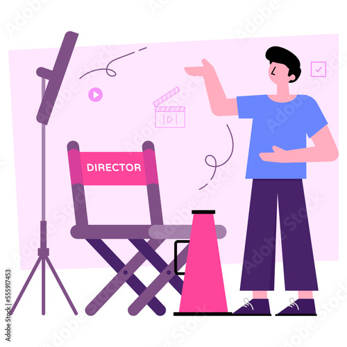 Premium download illustration of male director 