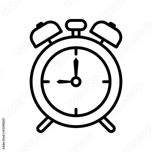 alarm clock icon flat vecktor trendy popular simple