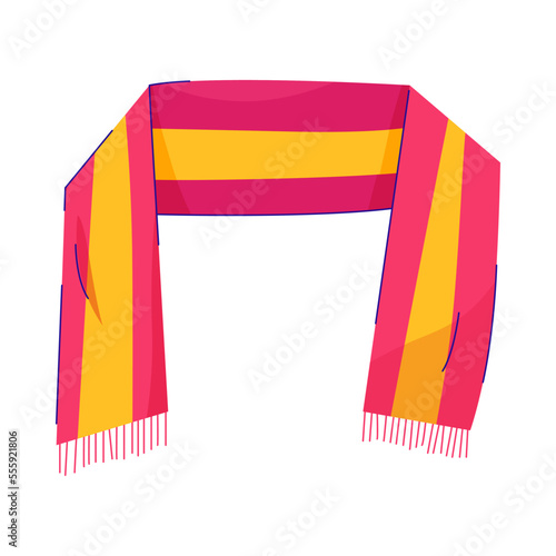 Fans Colored Scarf Composition