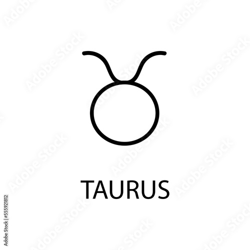 Zodiac Taurus Sign in linear style isolated. Taurus zodiac symbol in minimal style. vector illustration 