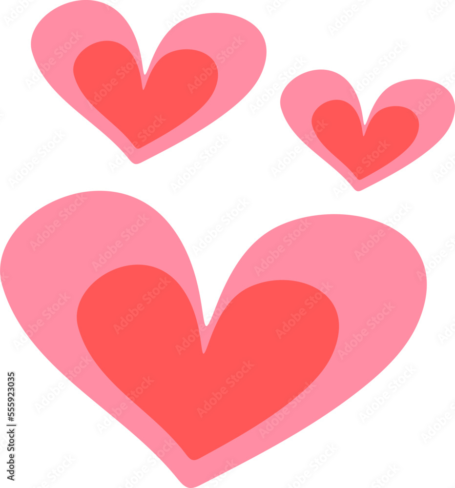 Pink Love Heart Element Object