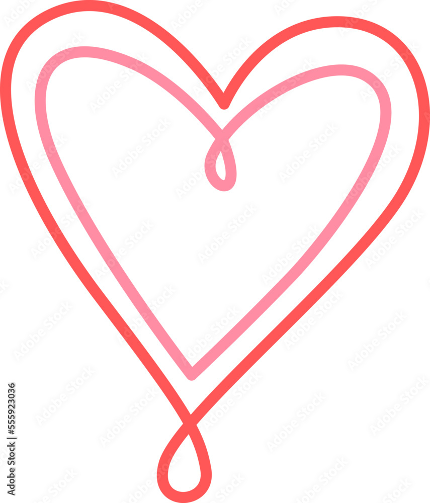 Pink Love Heart Element Object