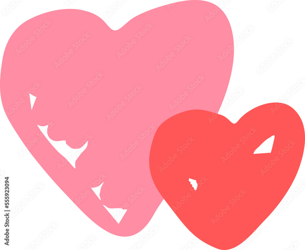 Pink Love Heart Element Object