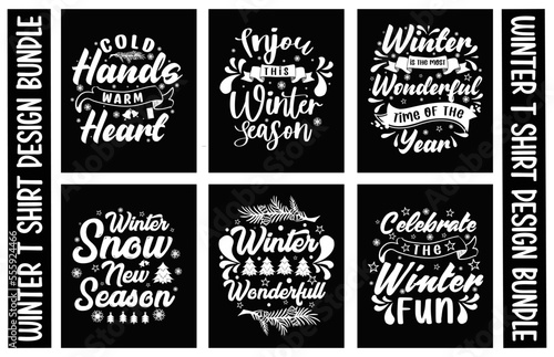 PrintWinter T shirt Design Bundle.