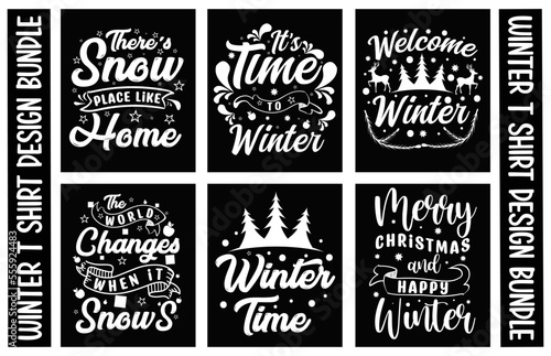 PrintWinter T shirt Design Bundle.