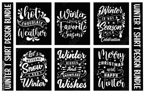 PrintWinter T shirt Design Bundle.
