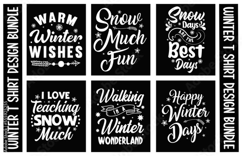 PrintWinter T shirt Design Bundle.