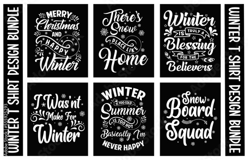 PrintWinter T shirt Design Bundle.