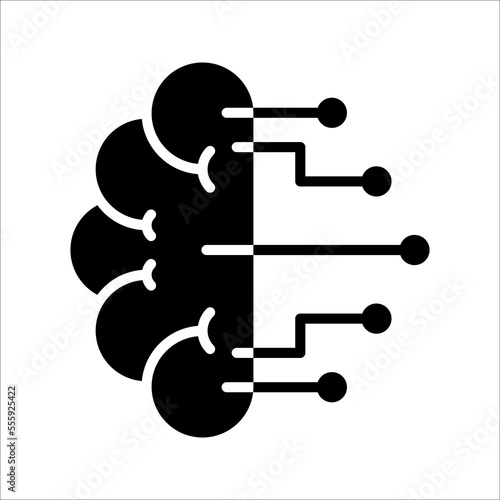 Artificial Intelligence Related Vector Icon on white background. EPS 10