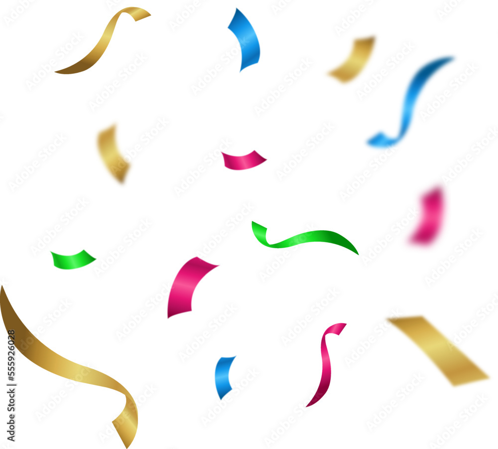Fototapeta premium Confete de carnaval em fundo transparente