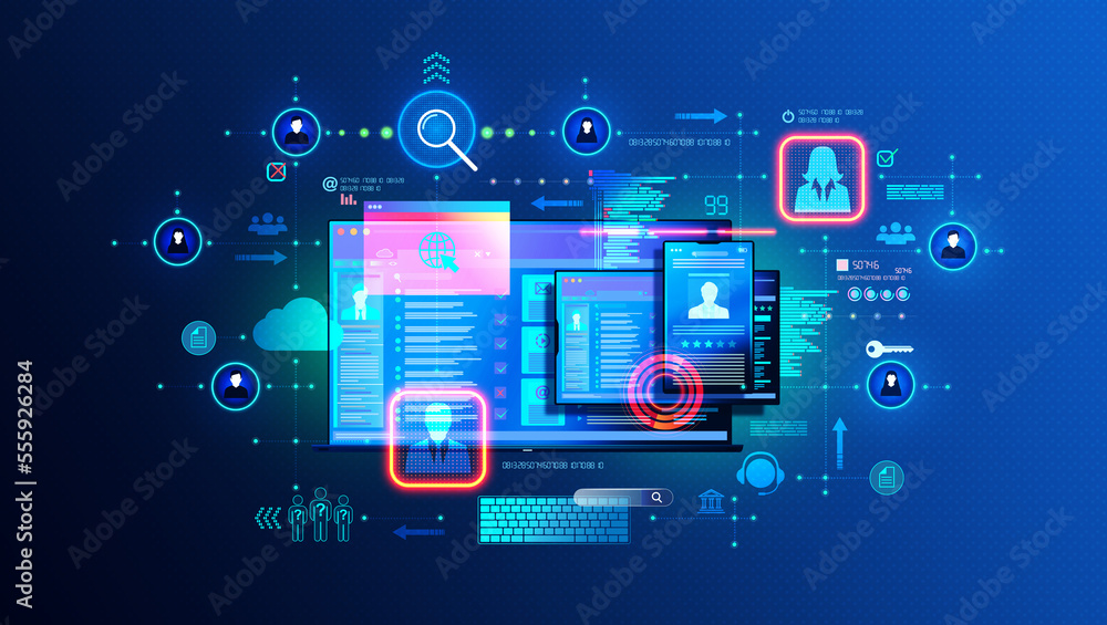 © ArtemisDiana - e-Recruitment and Online Recruitment - Conceptual Illustration