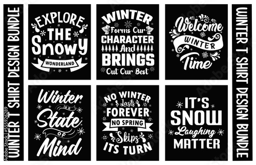 PrintWinter T shirt Design Bundle.