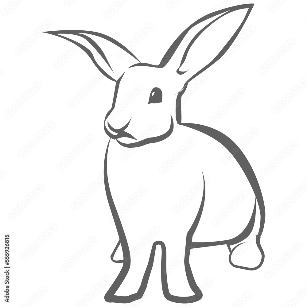 Fototapeta premium illustration of a rabbit