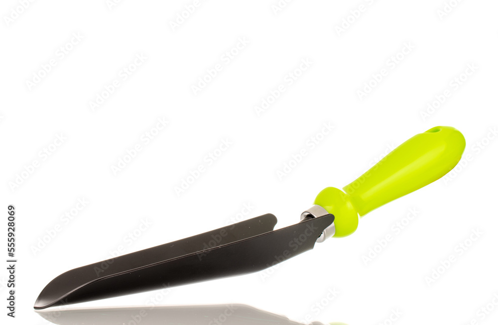 One garden shovel, macro, isolated on white aphids. One garden shovel, macro, isolated on white aphids.