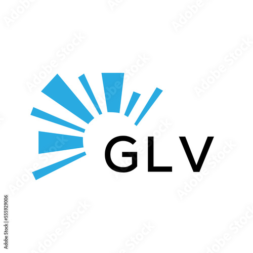 GLV letter logo. GLV blue image on white background and black letter. GLV technology  Monogram logo design for entrepreneur and business. GLV best icon.
 photo