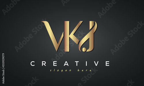 VKJ creative luxury logo design photo