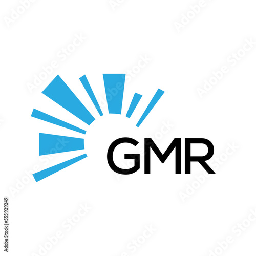 GMR letter logo. GMR blue image on white background and black letter. GMR technology  Monogram logo design for entrepreneur and business. GMR best icon.
 photo