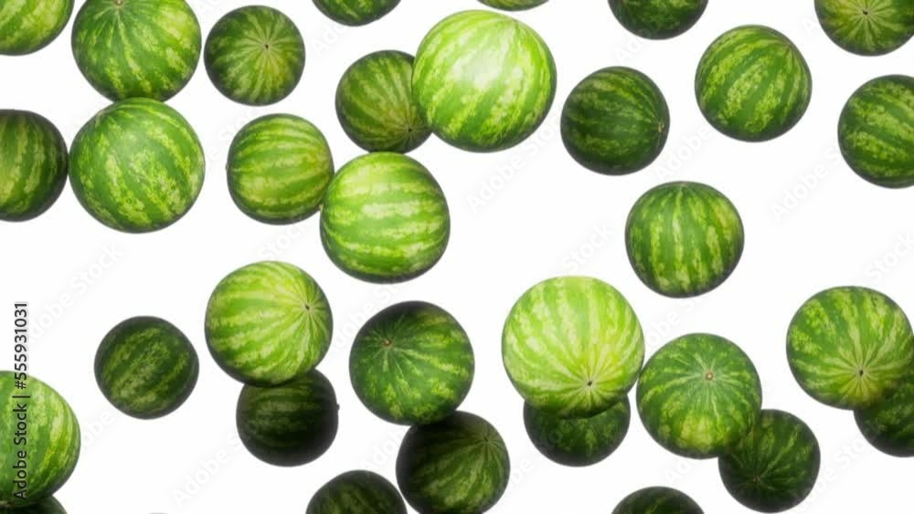 Endlessly Falling Watermelons on White Endlessly Falling Watermelons on White