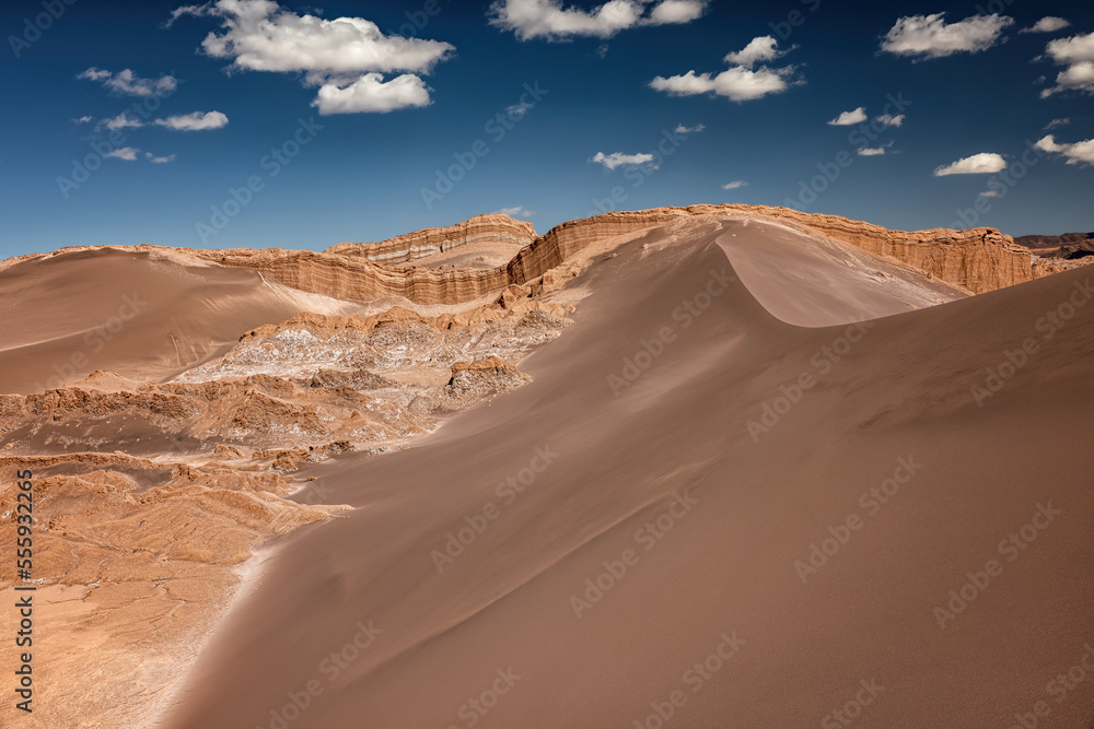 The great sand dune in Valle de la Luna (Moon Valley) in the Atacama desert, Norte Grande, Chile
