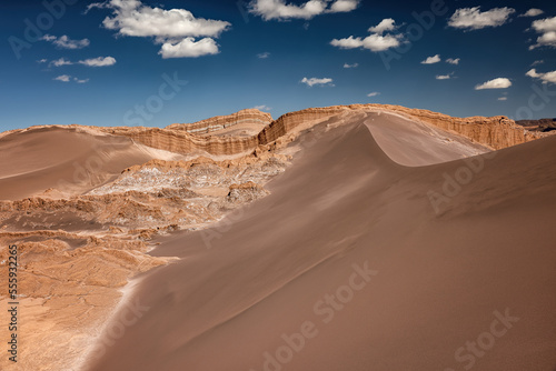 The great sand dune in Valle de la Luna  Moon Valley  in the Atacama desert  Norte Grande  Chile