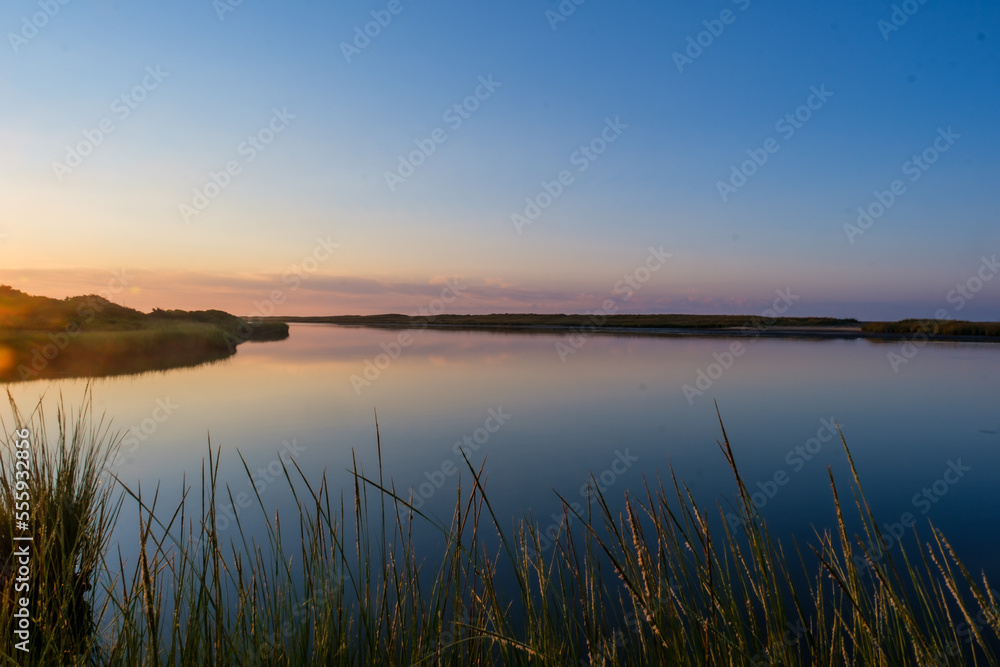 A soft peaceful marsh scene on Martha's Vineyard