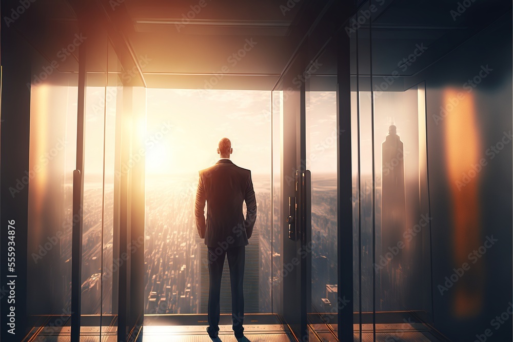 Fototapeta premium Digital illustration about businessman.