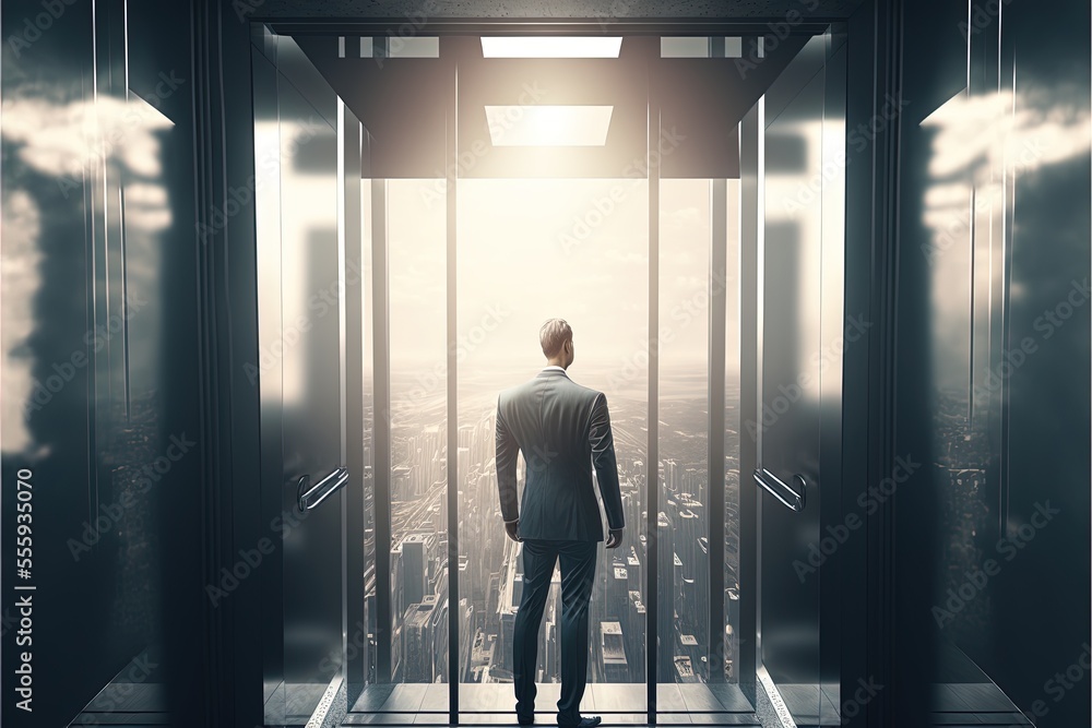 Digital illustration about businessman.