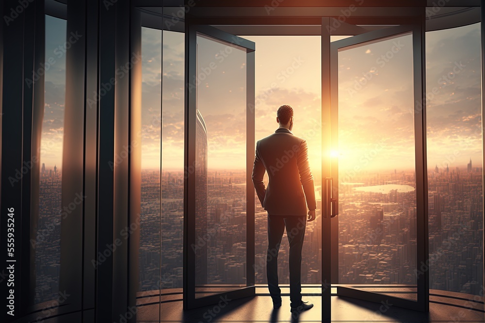 Digital illustration about businessman.